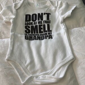 White Baby Onesie with Fun Print